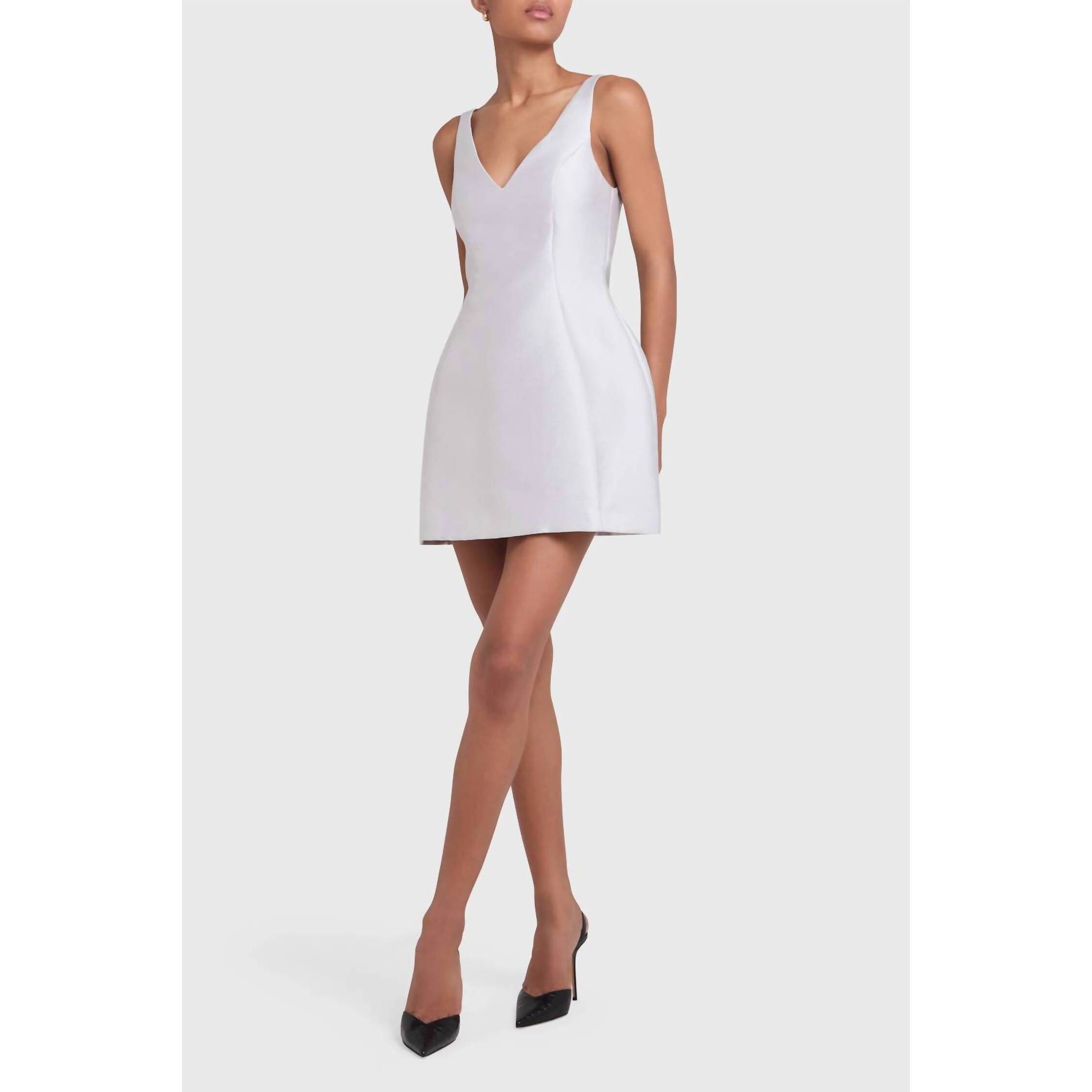 New Amanda Uprichard Verity Dress In Silver